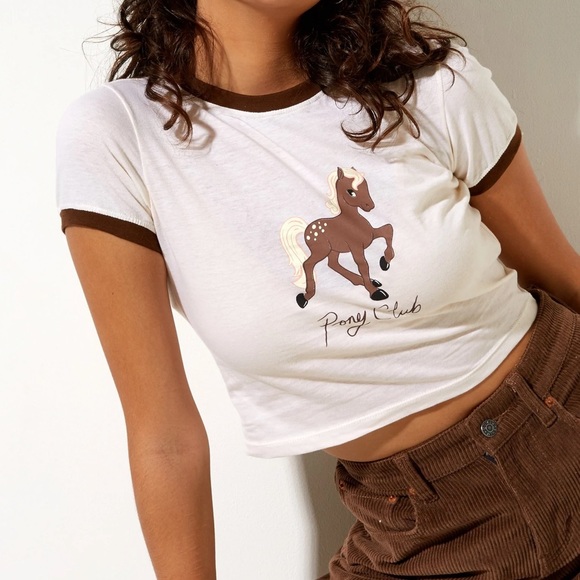 Motel Rocks Tops - Motel Rocks Pony T-Shirt Baby tee